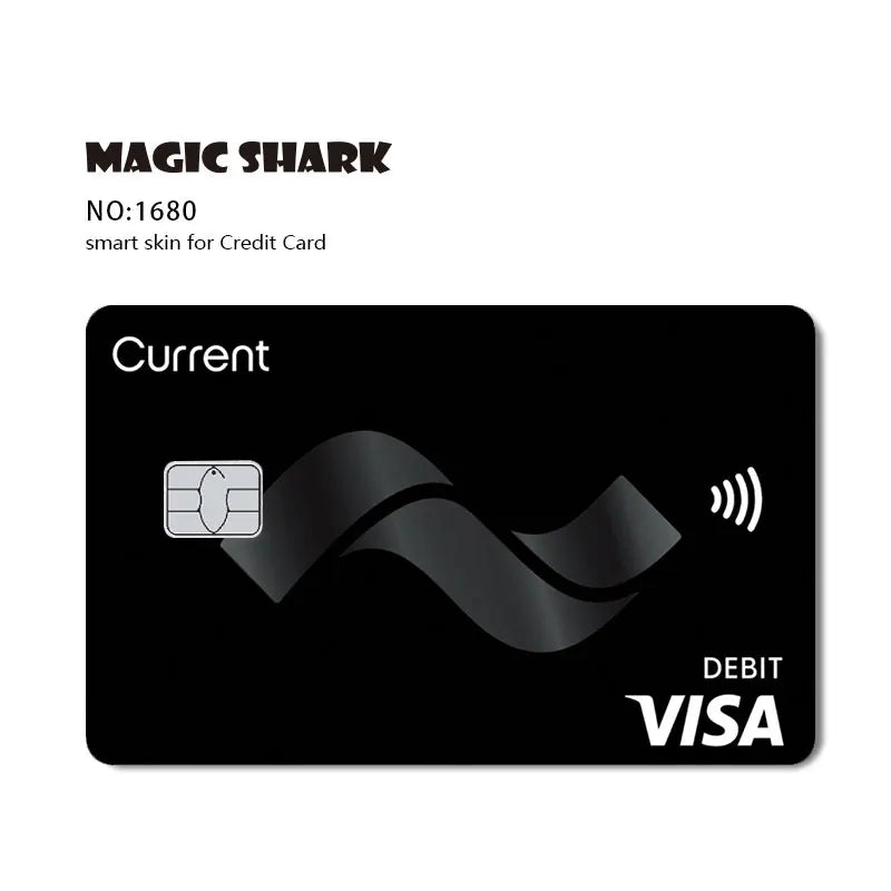 Magic Shark Fashin King Poker Money Game Controler Dragon 3M Matte Thin Sticker Film Skin for Debit Bank Credit Card