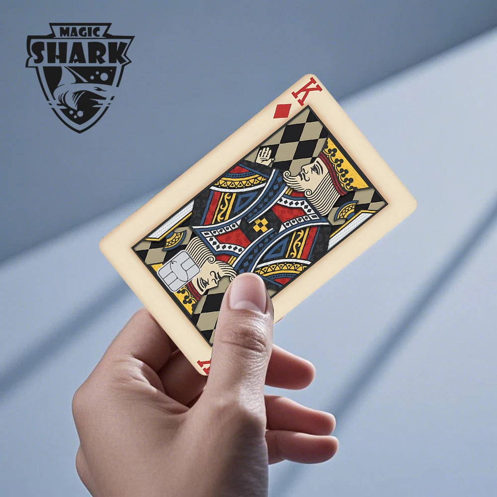 Magic Shark Fashin King Poker Money Game Controler Dragon 3M Matte Thin Sticker Film Skin for Debit Bank Credit Card