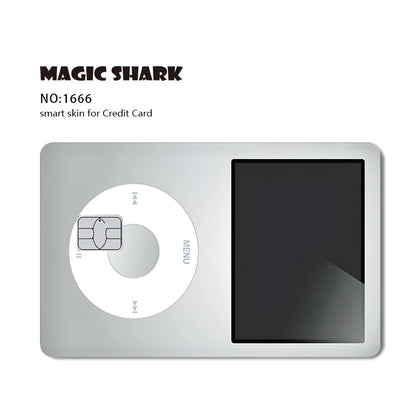Magic Shark Fashin King Poker Money Game Controler Dragon 3M Matte Thin Sticker Film Skin for Debit Bank Credit Card