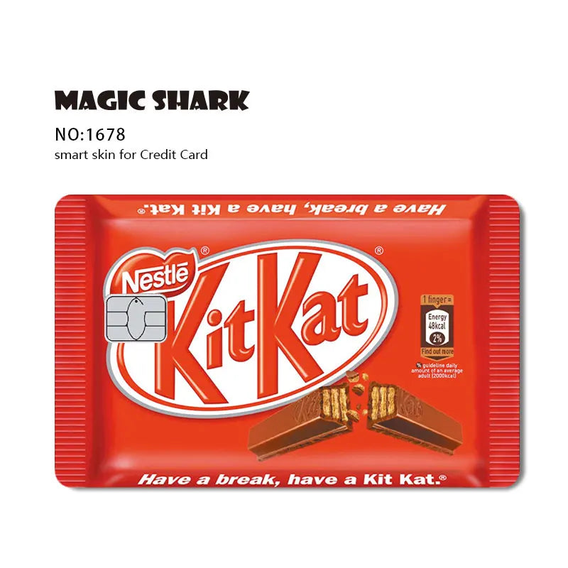 Magic Shark Fashin King Poker Money Game Controler Dragon 3M Matte Thin Sticker Film Skin for Debit Bank Credit Card