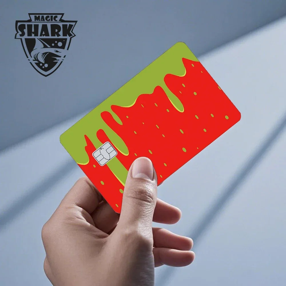 Magic Shark Sugar Daddy Meme Poke Money Funny Sticker Cover Skin Protective for Small Large Chip Credit Debit Card