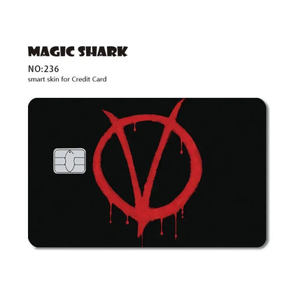 Magic Shark Sugar Daddy Meme Poke Money Funny Sticker Cover Skin Protective for Small Large Chip Credit Debit Card