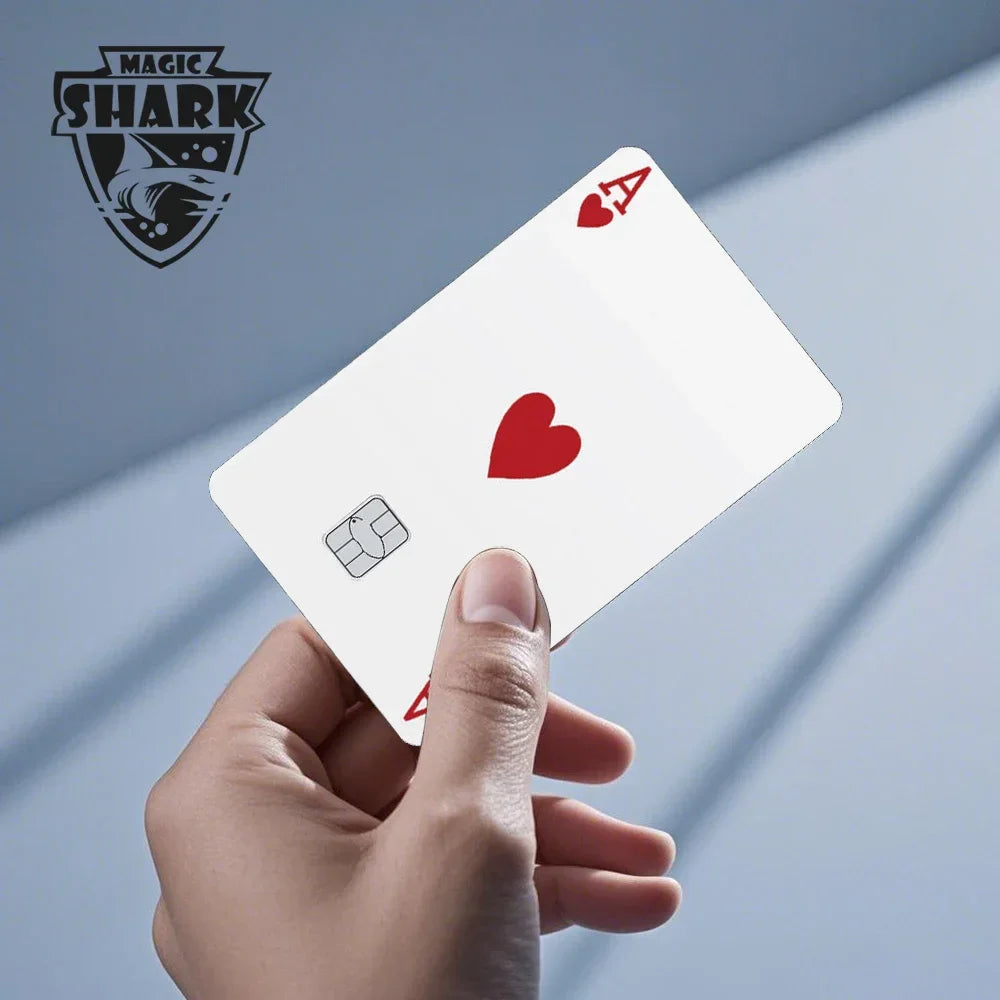 Magic Shark Sugar Daddy Meme Poke Money Funny Sticker Cover Skin Protective for Small Large Chip Credit Debit Card